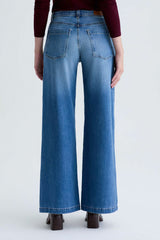 AG Jeans Stella Low Slung Palazzo in 16 Years Soaring - Viva Diva Boutique