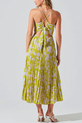 ASTR Blythe Dress in Lime Lavender Floral - Viva Diva Boutique