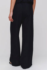 Bella Dahl Beaded Drawstring Beach Pant in Black