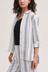 Bella Dahl Long Sleeve Shirt in Boardwalk Stripe - Viva Diva Boutique