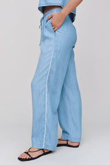 Bella Dahl Scallop Side Seam Pant in Ombré Mist