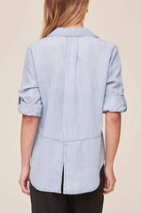 Bella Dahl Split Back Button Down in Light Sunspray Wash - Viva Diva Boutique