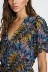 Caballero Rhea Top in Midnight Palm