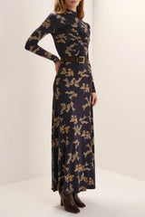 Favorite Daughter Lucia Dress in Navy Vine Floral