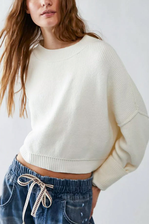 Free People Easy Street Crop Pullover in Moonglow - Viva Diva Boutique