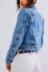 Free People Rumors Denim Jacket in Light Indigo - Viva Diva Boutique