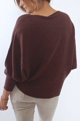 Kerisma Ryu Dolman Sweater in Chocolate - Viva Diva Boutique