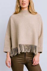 Kerisma Aja Fringe Sweater in Wheat - Viva Diva Boutique