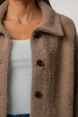 Kut From The Kloth Blythe Long Sweater Jacket in Tan