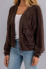 Kut from the Kloth Jana Cardigan in Chocolate