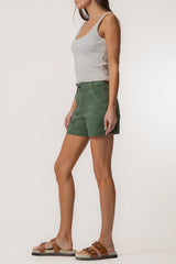 Kut from the Kloth Jane High Rise Shorts in Olive - Viva Diva Boutique
