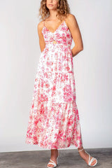 Lavender Brown Aurora Dress in Pink/Ivory - Viva Diva Boutique