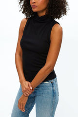 Michael Stars Chiara Drape Neck in Black - Viva Diva Boutique