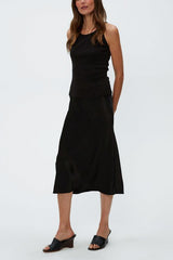 Michael Stars Leila Bias Cut Skirt in Black - Viva Diva Boutique