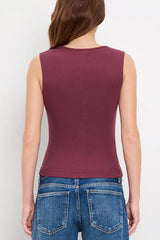 Michael Stars Lune Shirred Top in Port Royal