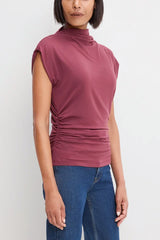 Michael Stars Mina Mock Neck in Port Royale
