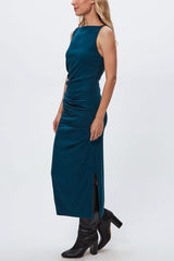 Michael Stars Reign Midi Pleated Dress in Rainforest