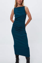 Michael Stars Reign Midi Pleated Dress in Rainforest