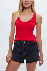 Michael Stars Sloan V-Neck Tank in Rumba - Viva Diva Boutique