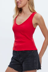 Michael Stars Sloan V-Neck Tank in Rumba - Viva Diva Boutique