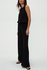 Michael Stars Susie Smocked Waist Pant in Black - Viva Diva Boutique