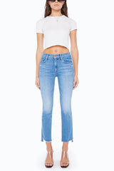 Mother Denim The Insider Crop Step Fray in Out Of The Blue - Viva Diva Boutique