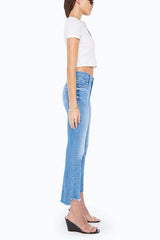 Mother Denim The Insider Crop Step Fray in Out Of The Blue - Viva Diva Boutique