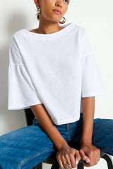 Nation Angeline Top in Optic White