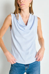 Nation Cillie Cowl Neck Tank in Mini Stripe - Viva Diva Boutique