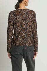 Nation Marion Twist Front Tee in Winter Leopard - Viva Diva Boutique