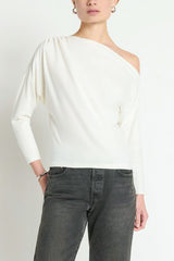 Nation Pietra Off The Shoulder Top in Porcelain - Viva Diva Boutique