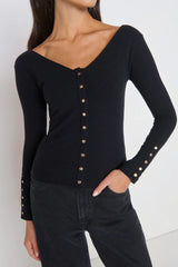 Nation Wilma Top in Jet Black