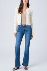 Paige Denim High Rise Laurel Canyon with Raw Hem in Hollyback