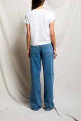 Perfect White Tee Alanis V Neck in White - Viva Diva Boutique