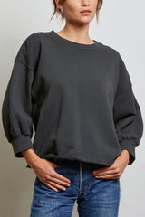 Perfect White Tee Niall Sweatshirt in Vintage Black - Viva Diva Boutique