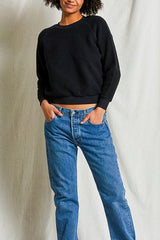 Perfect White Tee Ziggy Sweatshirt in True Black - Viva Diva Boutique