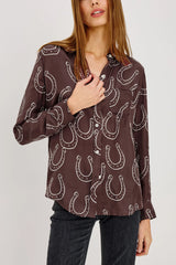 Rails Alyssa Shirt in Brown Horseshoes
