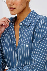 Rails Beck Shirt in Washed Indigo Stripe