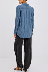 Rails Beck Shirt in Washed Indigo Stripe