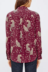 Rails Kate Blouse in Oxblood Leopard