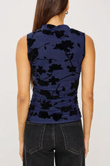 Rails Lauris Top in Navy Tossed Roses