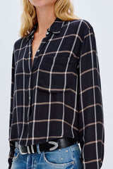 Rails Malin Shirt in Onyx Sand Birch Plaid - Viva Diva Boutique