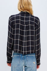 Rails Malin Shirt in Onyx Sand Birch Plaid - Viva Diva Boutique