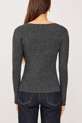 Rails Paulina Sweater in Gunmetal Lurex - Viva Diva Boutique