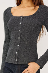 Rails Paulina Sweater in Gunmetal Lurex - Viva Diva Boutique