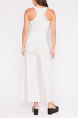 Ripley Rader Ponte Knit Wide Leg Cropped Pant in Off White - Viva Diva Boutique