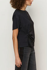Sanctuary Satin Mix Tee in Black - Viva Diva Boutique