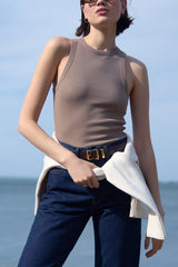 Soldout.nyc Not so Basic Tank in Truffle