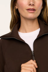 Spanx Air Essentials Half Zip Sweatshirt in Umber Root