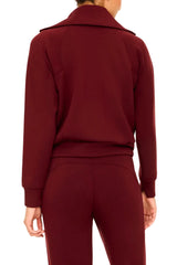 Spanx Air Essentials Half Zip Sweatshirt in Vino